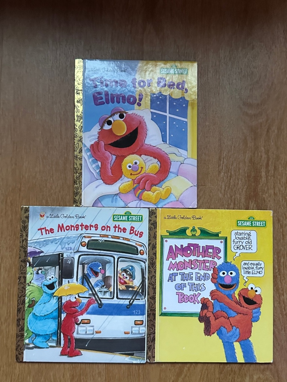 Sesame Street Little Golden Books Lot 3 Elmo Grover Cookie Monster Kids